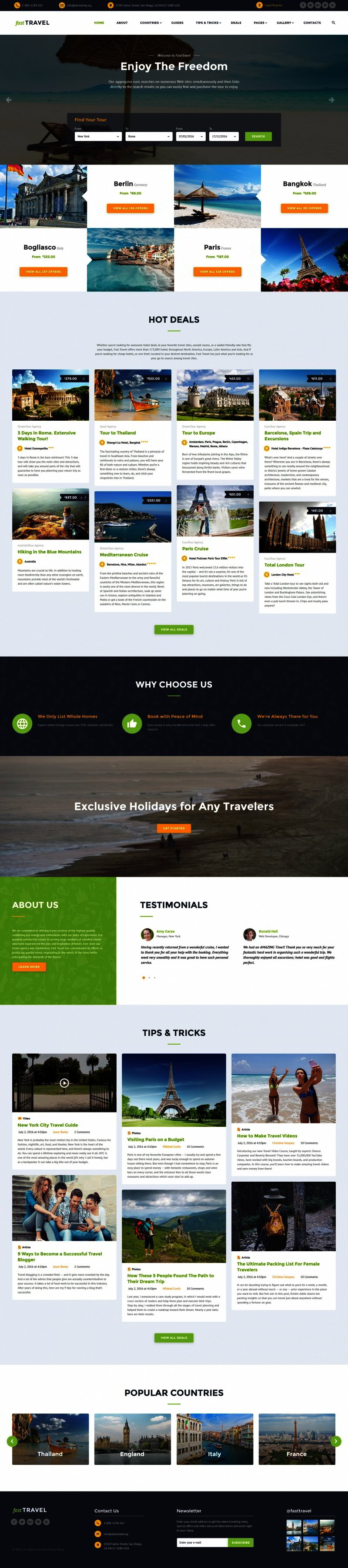 Travel Agency Responsive Website Template