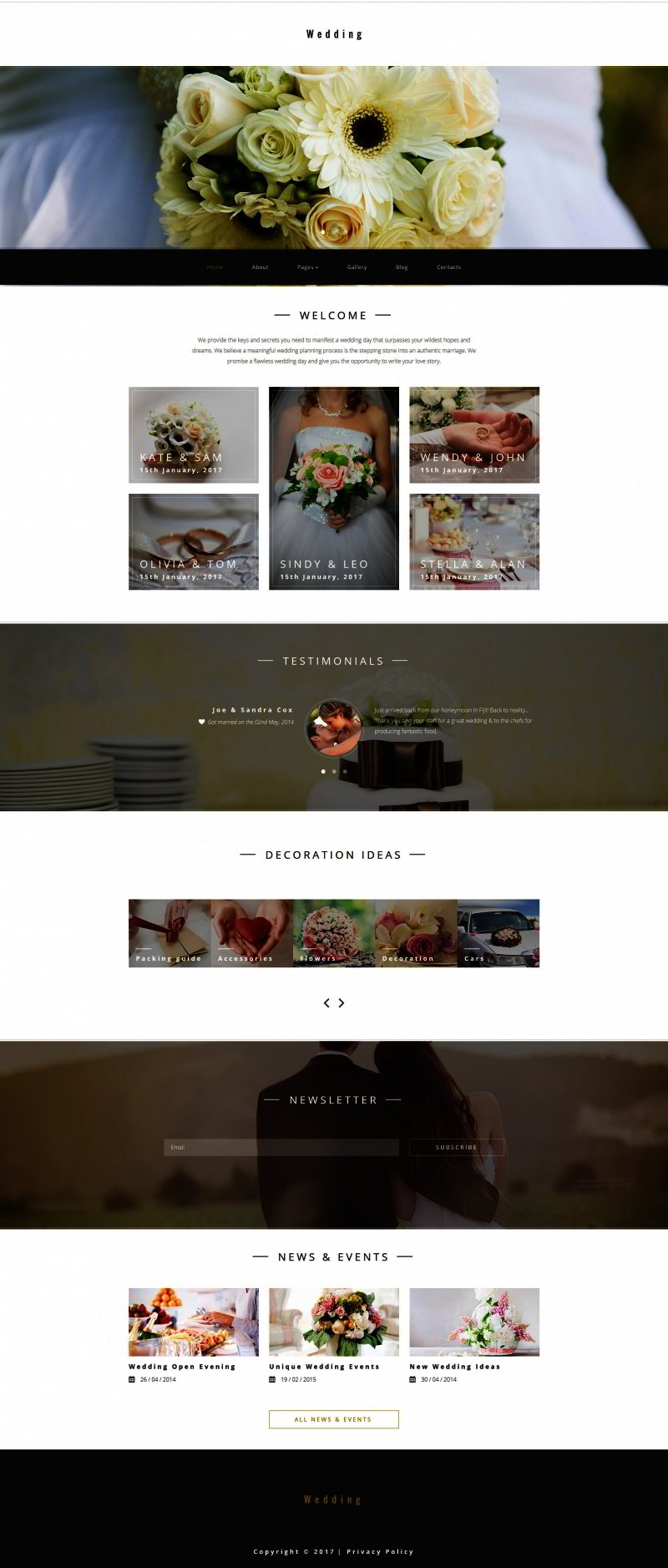 Wedding Planner Responsive Joomla Template