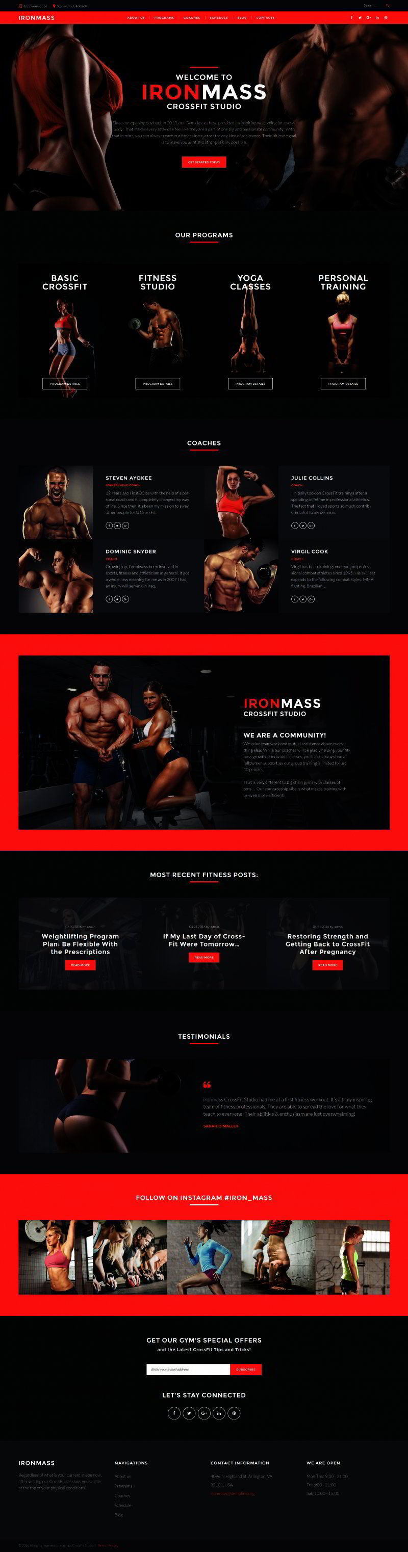 IronMass - Gym Fitness & Bodybuilding WordPress Theme