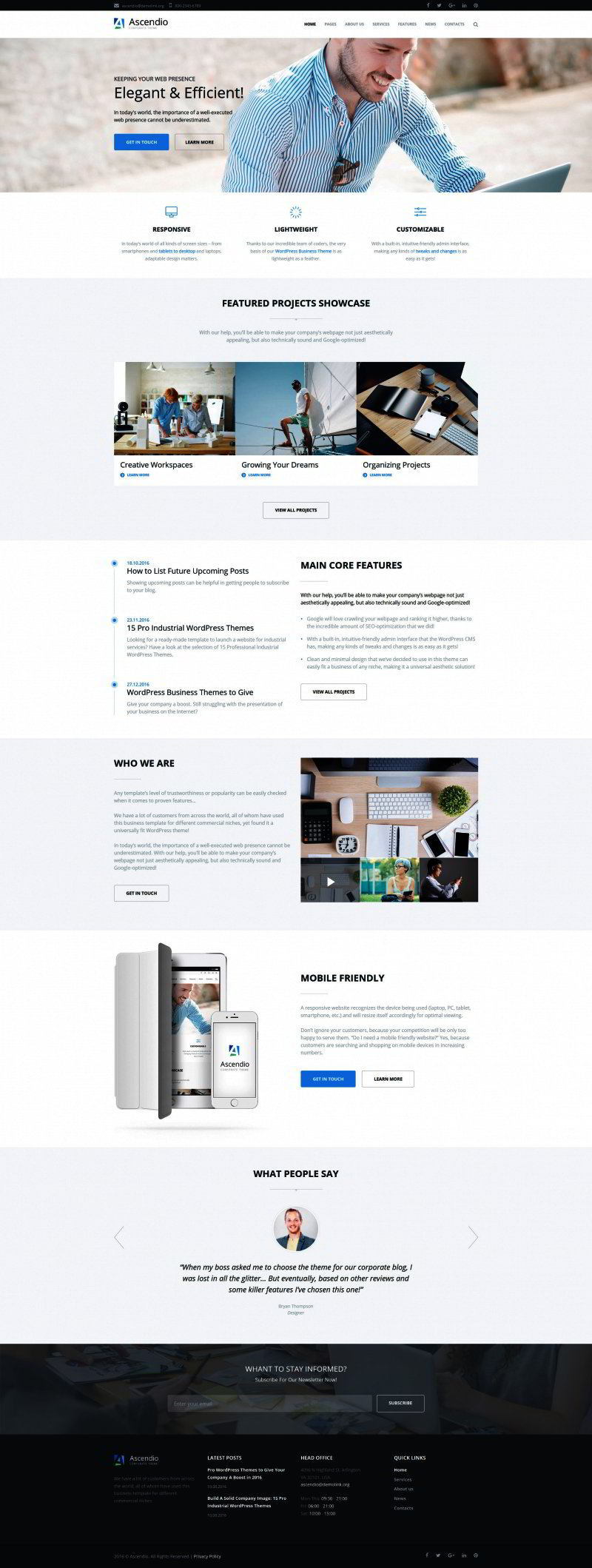 Ascendio - Corporate & Business WordPress Theme