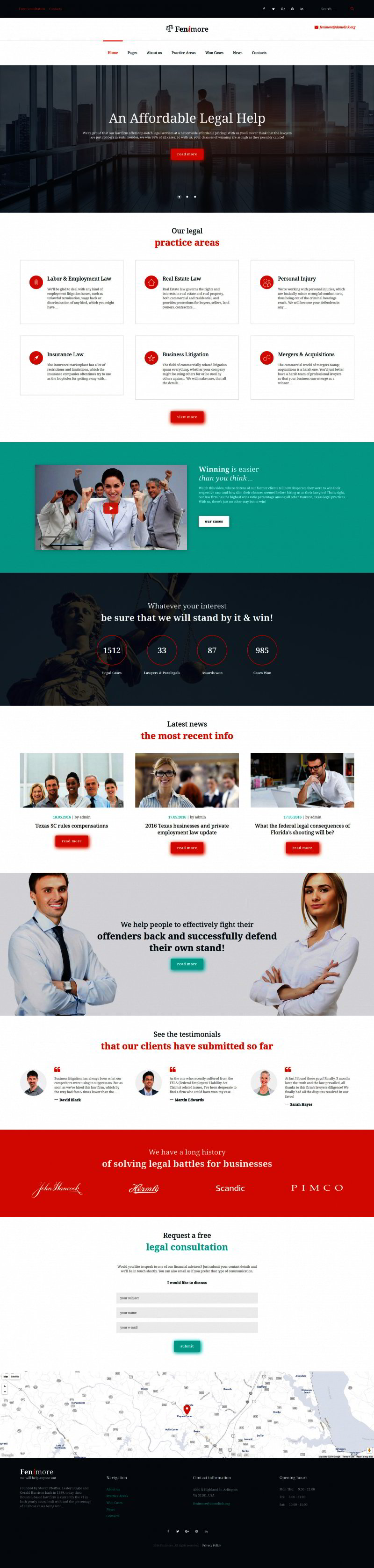 Fenimore - Law Firm WordPress Theme