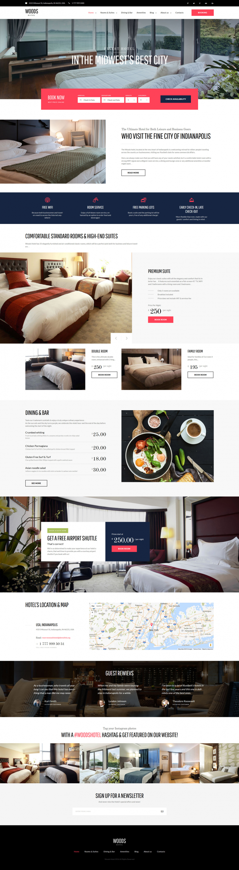 Woods Hotel - Hotel & Resort WordPress Theme