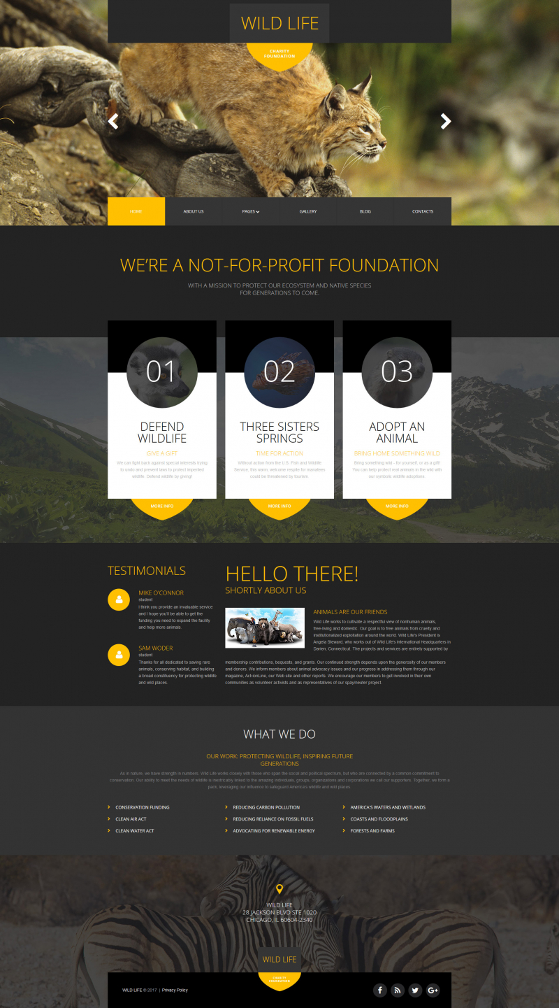 Wild Life Responsive Joomla Template