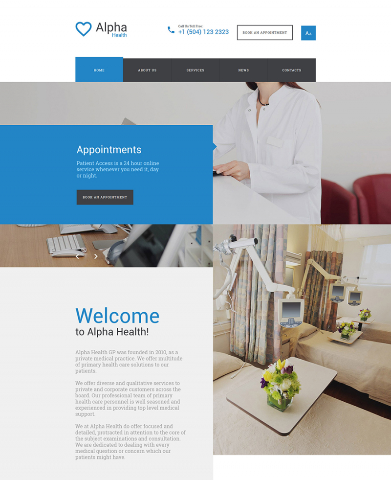 Alpha Health - Counseling Responsive Website Template