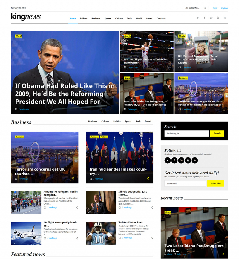 KingNews - Magazine News Portal & Blog WordPress Theme