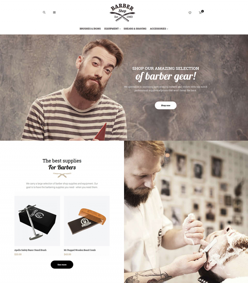 BarberShop - Barber Equipment Responsive Magento Theme