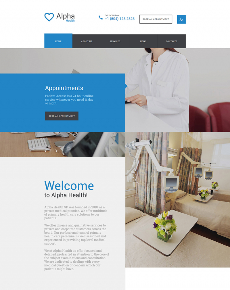 Alpha Health - Counseling Responsive Website Template