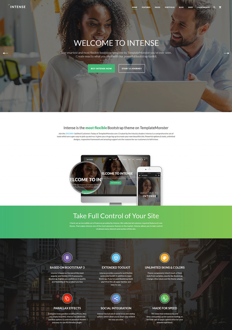 Intense Multipurpose Website Template