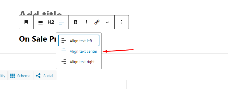 Set alignment